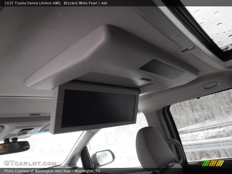 Blizzard White Pearl / Ash 2015 Toyota Sienna Limited AWD