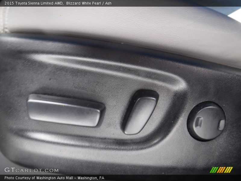 Blizzard White Pearl / Ash 2015 Toyota Sienna Limited AWD