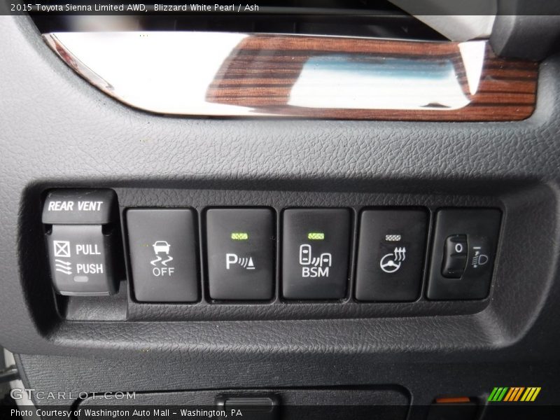 Blizzard White Pearl / Ash 2015 Toyota Sienna Limited AWD