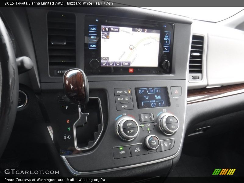 Blizzard White Pearl / Ash 2015 Toyota Sienna Limited AWD