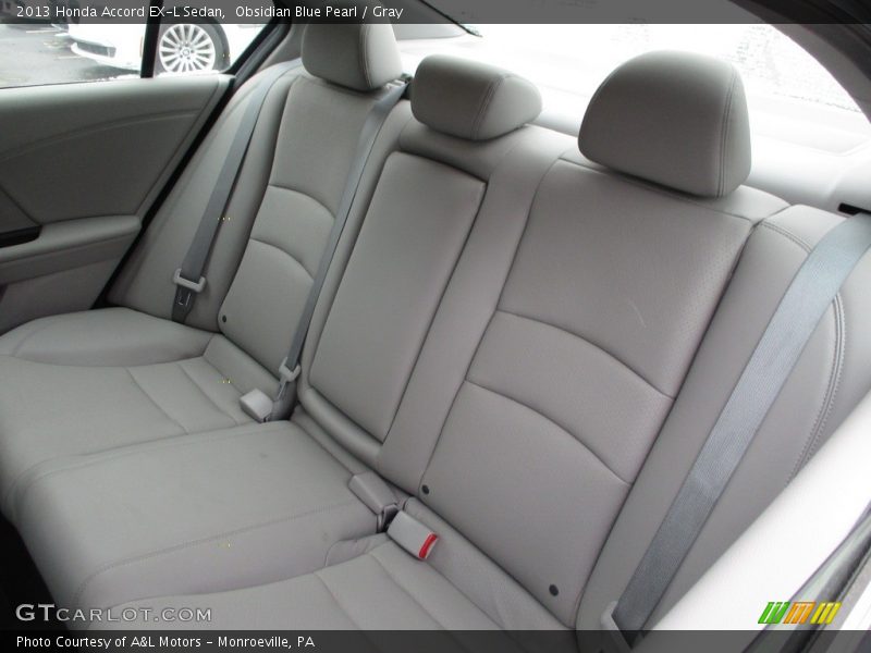 Obsidian Blue Pearl / Gray 2013 Honda Accord EX-L Sedan