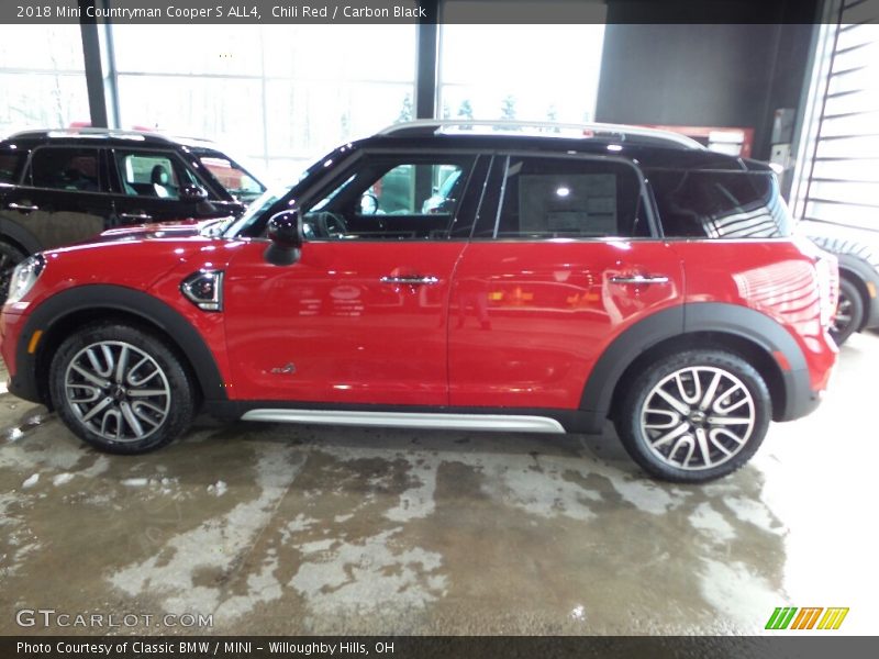 Chili Red / Carbon Black 2018 Mini Countryman Cooper S ALL4