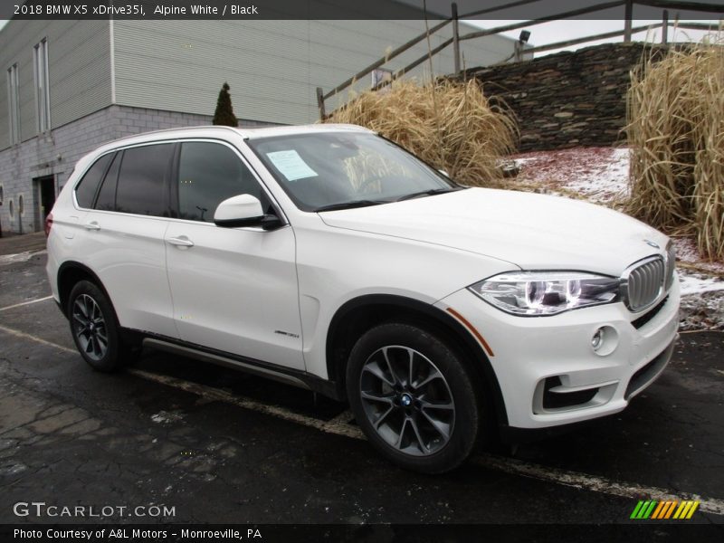 Alpine White / Black 2018 BMW X5 xDrive35i