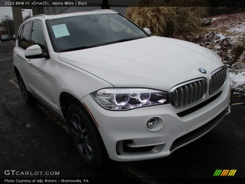 Alpine White / Black 2018 BMW X5 xDrive35i