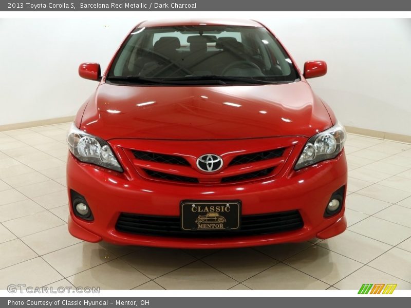 Barcelona Red Metallic / Dark Charcoal 2013 Toyota Corolla S