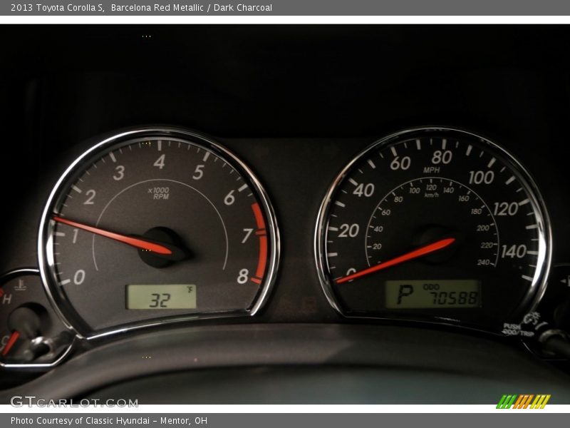 Barcelona Red Metallic / Dark Charcoal 2013 Toyota Corolla S