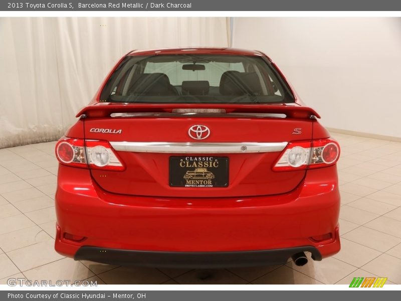Barcelona Red Metallic / Dark Charcoal 2013 Toyota Corolla S