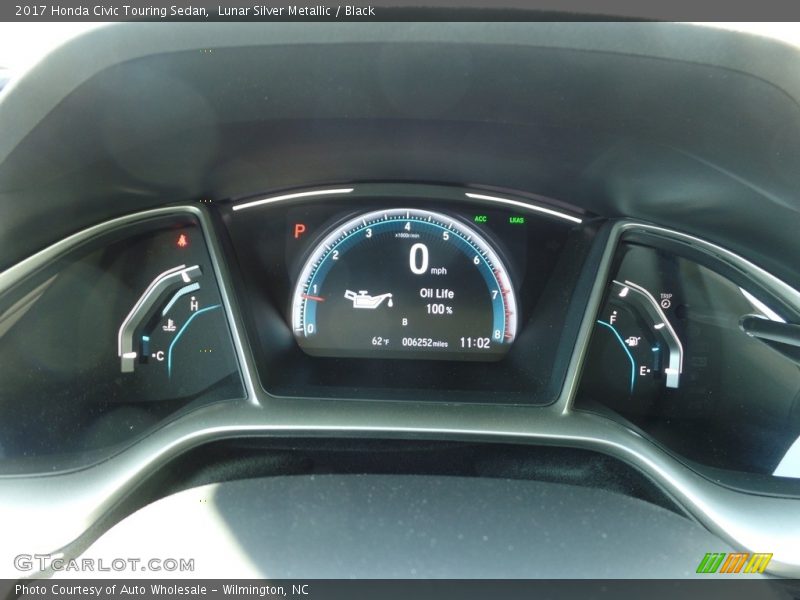 Lunar Silver Metallic / Black 2017 Honda Civic Touring Sedan