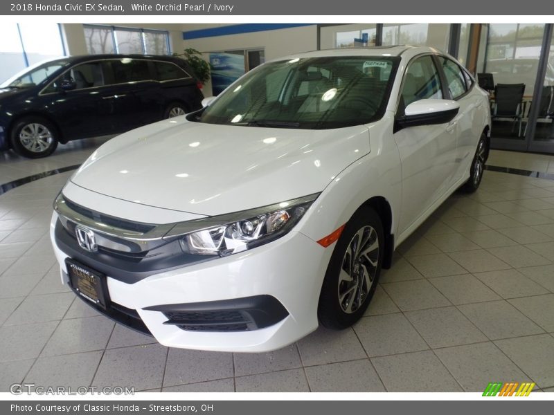 White Orchid Pearl / Ivory 2018 Honda Civic EX Sedan