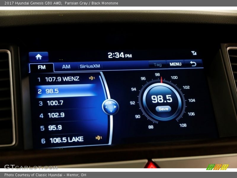 Parisian Gray / Black Monotone 2017 Hyundai Genesis G80 AWD
