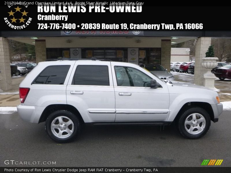 Bright Silver Metallic / Medium Slate Gray 2007 Jeep Grand Cherokee Limited 4x4