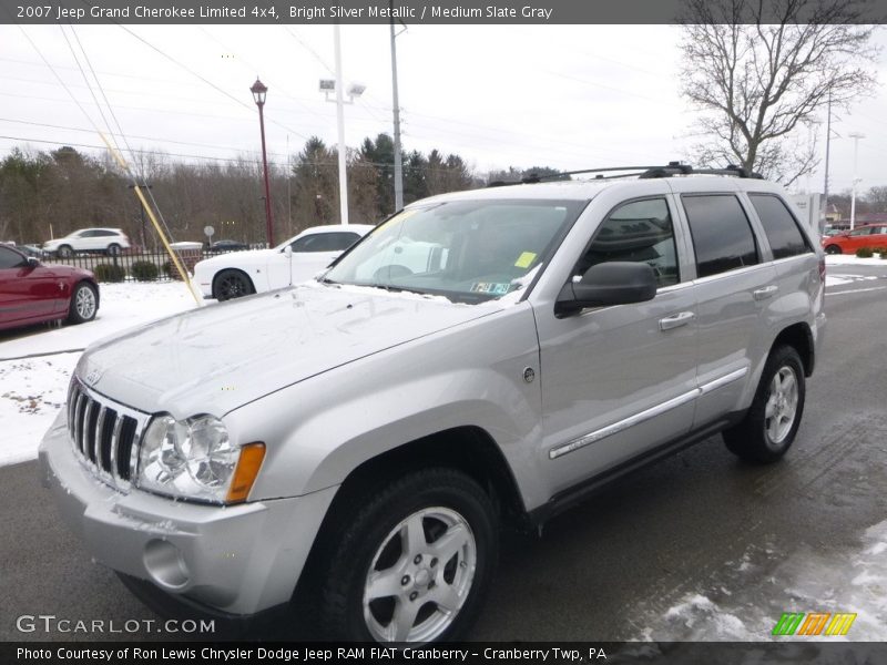 Bright Silver Metallic / Medium Slate Gray 2007 Jeep Grand Cherokee Limited 4x4