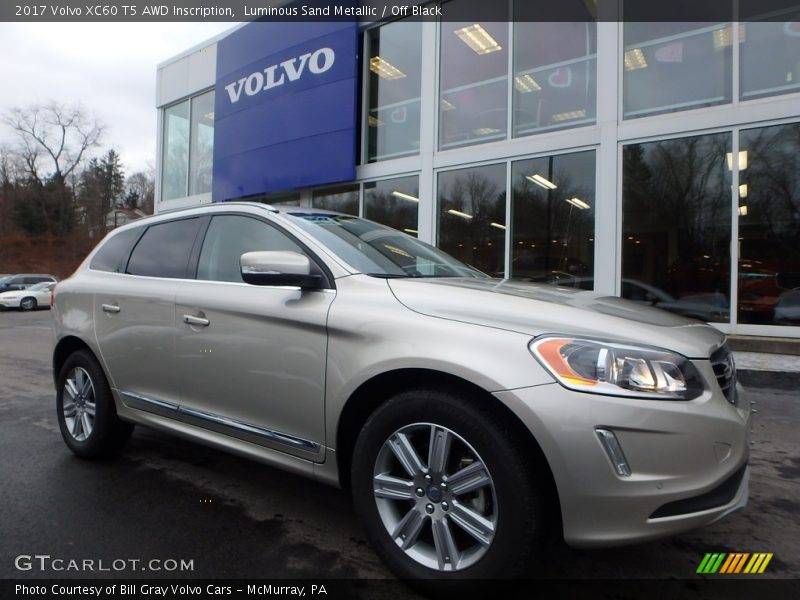 Luminous Sand Metallic / Off Black 2017 Volvo XC60 T5 AWD Inscription