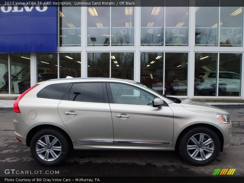 Luminous Sand Metallic / Off Black 2017 Volvo XC60 T5 AWD Inscription