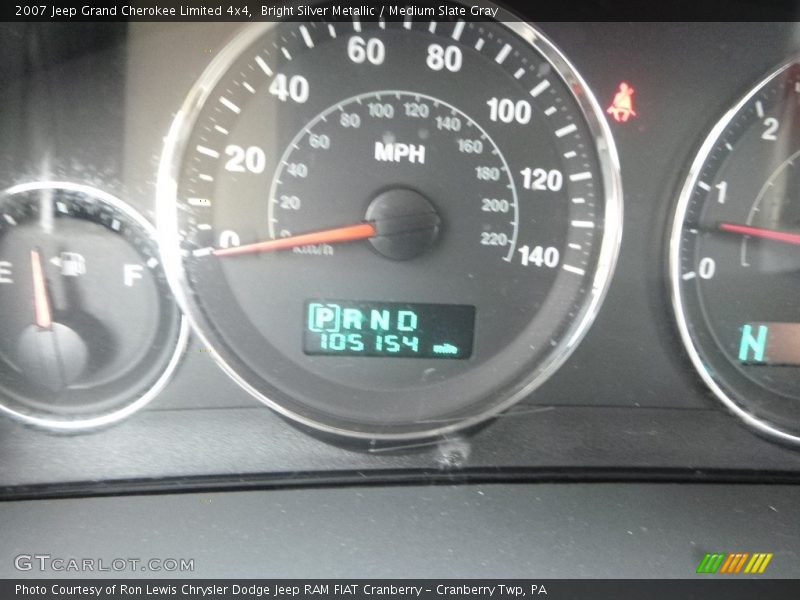 Bright Silver Metallic / Medium Slate Gray 2007 Jeep Grand Cherokee Limited 4x4