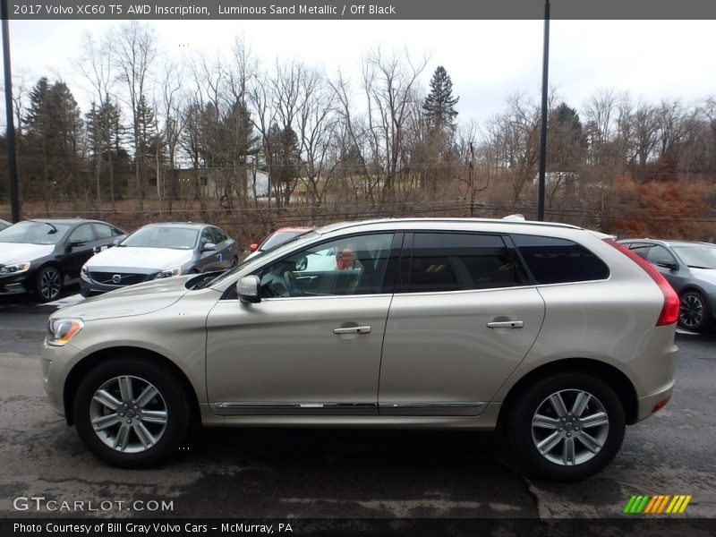 Luminous Sand Metallic / Off Black 2017 Volvo XC60 T5 AWD Inscription