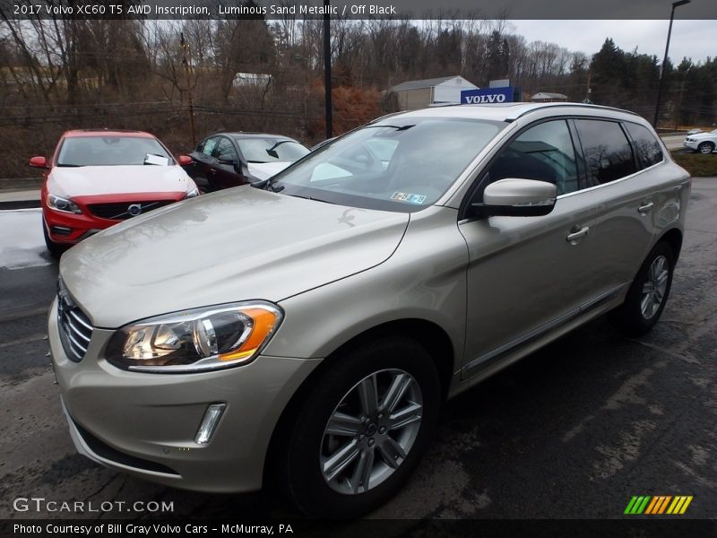 Luminous Sand Metallic / Off Black 2017 Volvo XC60 T5 AWD Inscription