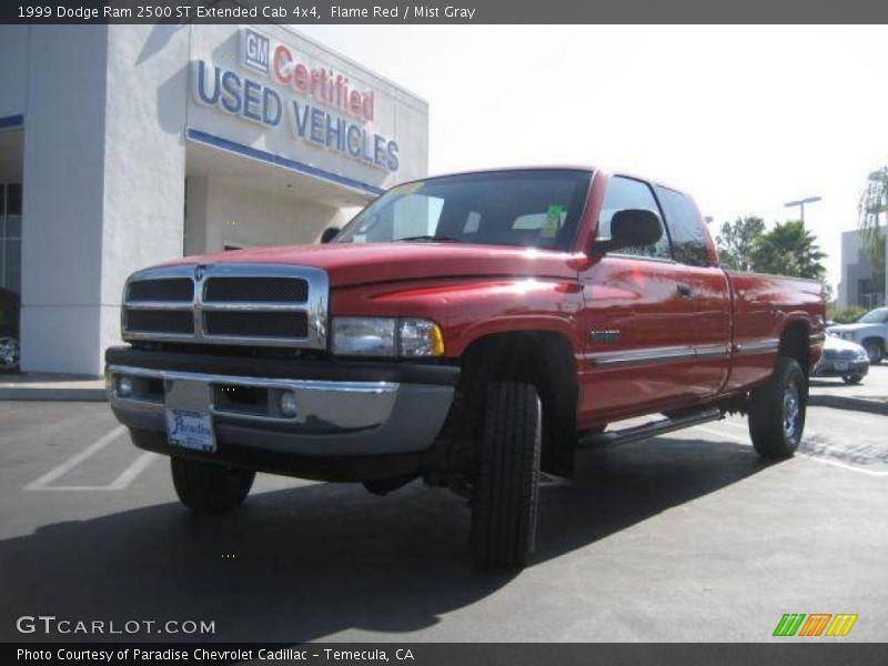 Flame Red / Mist Gray 1999 Dodge Ram 2500 ST Extended Cab 4x4