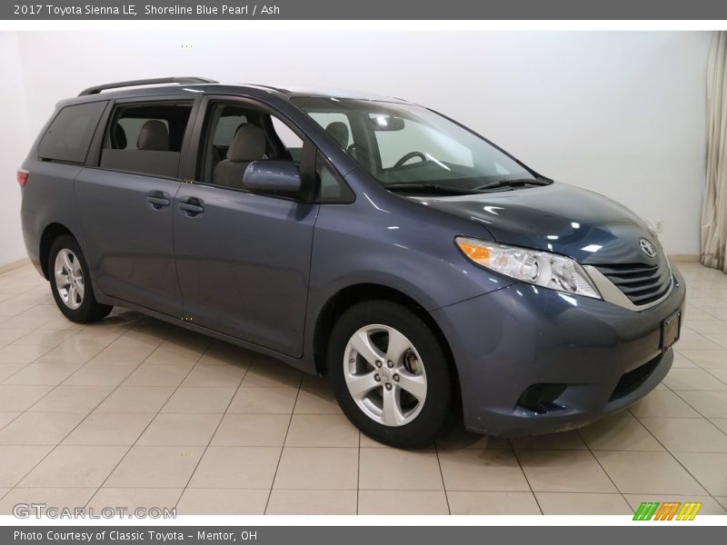 Shoreline Blue Pearl / Ash 2017 Toyota Sienna LE