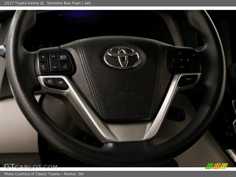 Shoreline Blue Pearl / Ash 2017 Toyota Sienna LE
