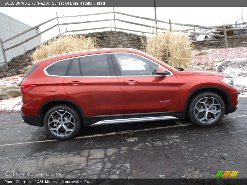 Sunset Orange Metallic / Black 2018 BMW X1 xDrive28i