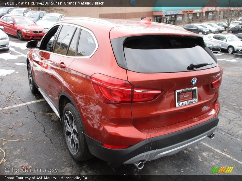 Sunset Orange Metallic / Black 2018 BMW X1 xDrive28i