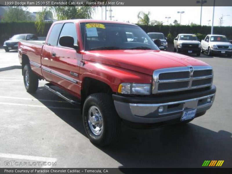 Flame Red / Mist Gray 1999 Dodge Ram 2500 ST Extended Cab 4x4