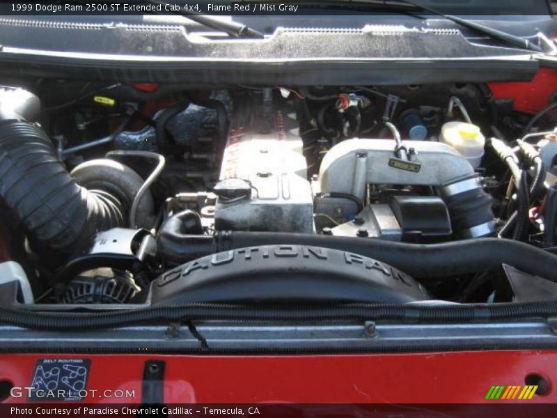 Flame Red / Mist Gray 1999 Dodge Ram 2500 ST Extended Cab 4x4