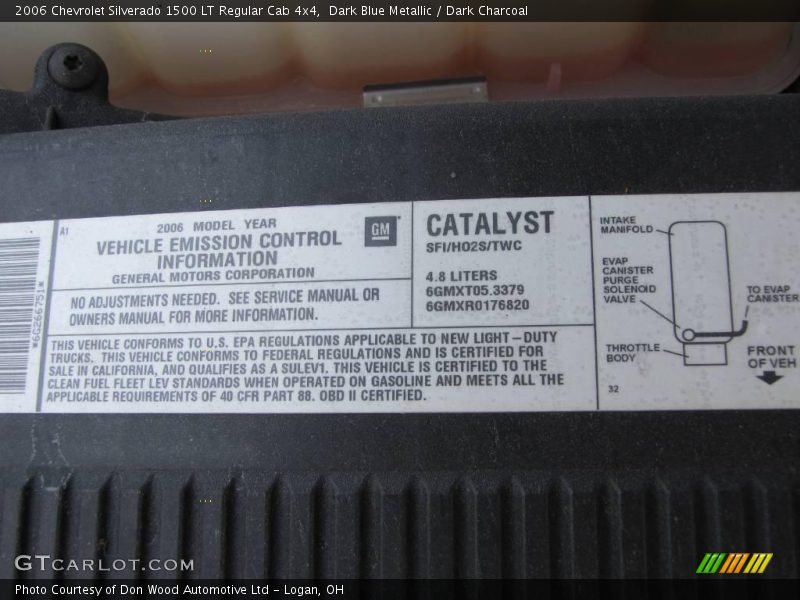 Dark Blue Metallic / Dark Charcoal 2006 Chevrolet Silverado 1500 LT Regular Cab 4x4