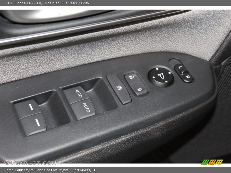 Obsidian Blue Pearl / Gray 2018 Honda CR-V EX