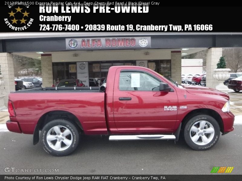 Deep Cherry Red Pearl / Black/Diesel Gray 2013 Ram 1500 Express Regular Cab 4x4