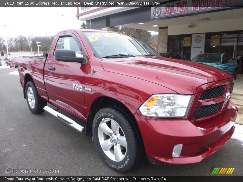 Deep Cherry Red Pearl / Black/Diesel Gray 2013 Ram 1500 Express Regular Cab 4x4