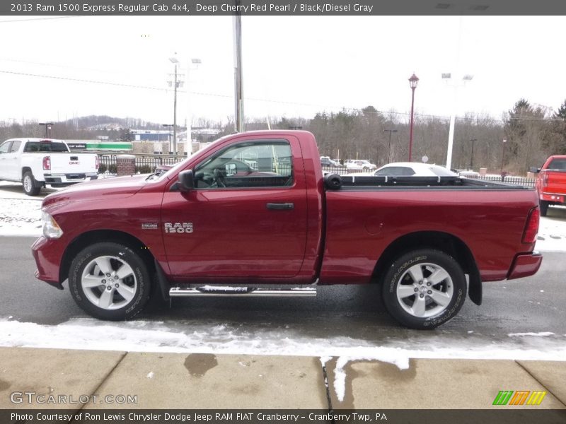 Deep Cherry Red Pearl / Black/Diesel Gray 2013 Ram 1500 Express Regular Cab 4x4