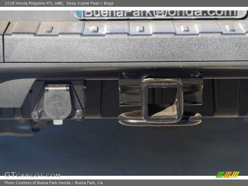 Deep Scarlet Pearl / Beige 2018 Honda Ridgeline RTL AWD