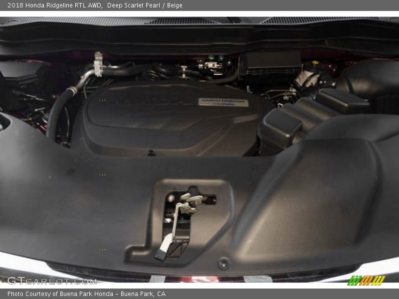 Deep Scarlet Pearl / Beige 2018 Honda Ridgeline RTL AWD
