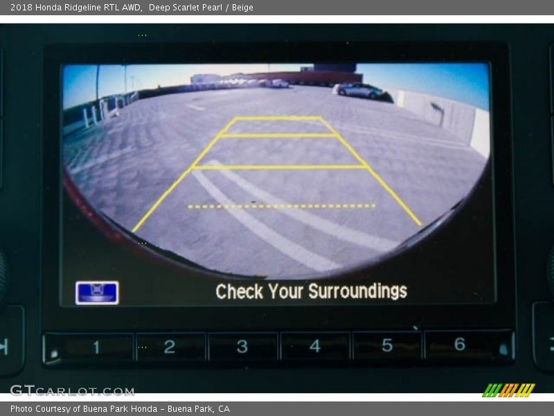 Deep Scarlet Pearl / Beige 2018 Honda Ridgeline RTL AWD