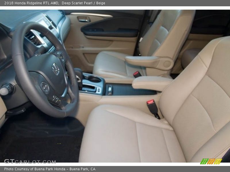 Front Seat of 2018 Ridgeline RTL AWD