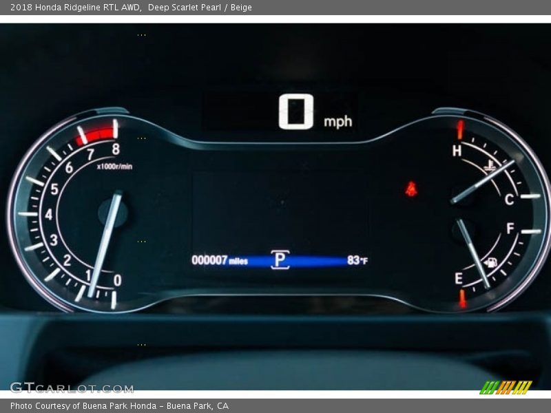 Deep Scarlet Pearl / Beige 2018 Honda Ridgeline RTL AWD