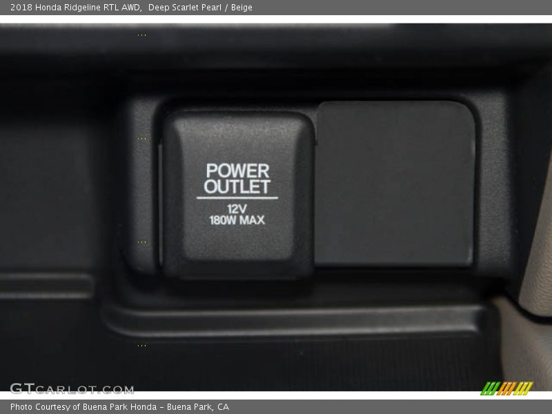 Deep Scarlet Pearl / Beige 2018 Honda Ridgeline RTL AWD