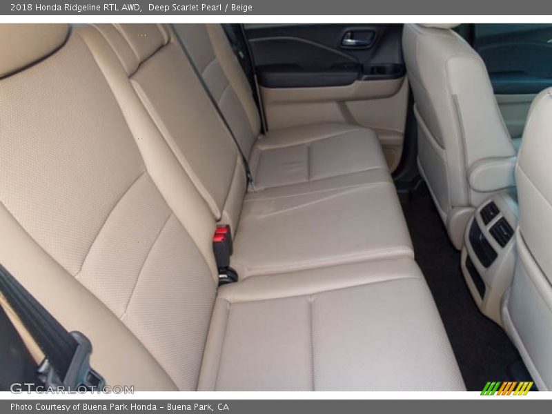 Deep Scarlet Pearl / Beige 2018 Honda Ridgeline RTL AWD