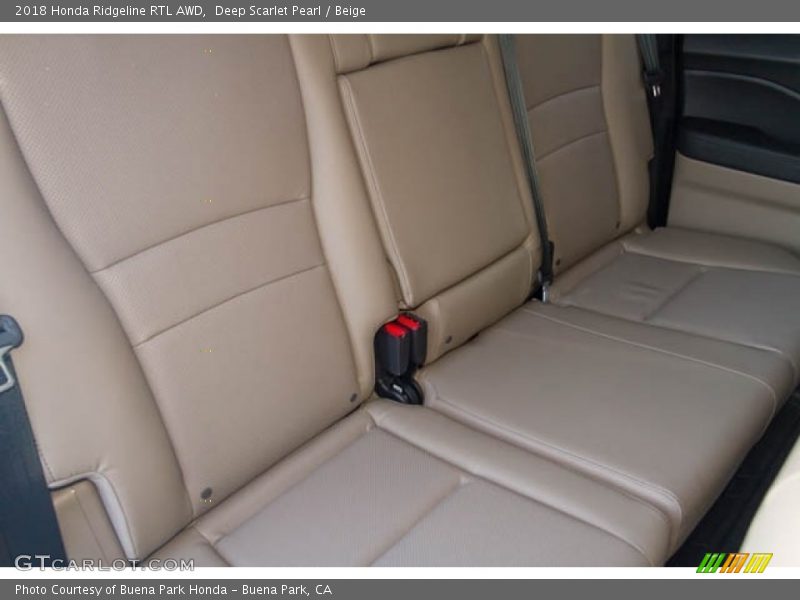Deep Scarlet Pearl / Beige 2018 Honda Ridgeline RTL AWD