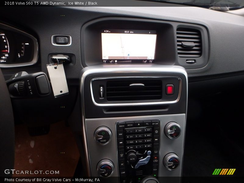 Ice White / Black 2018 Volvo S60 T5 AWD Dynamic