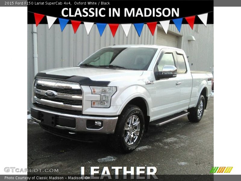 Oxford White / Black 2015 Ford F150 Lariat SuperCab 4x4