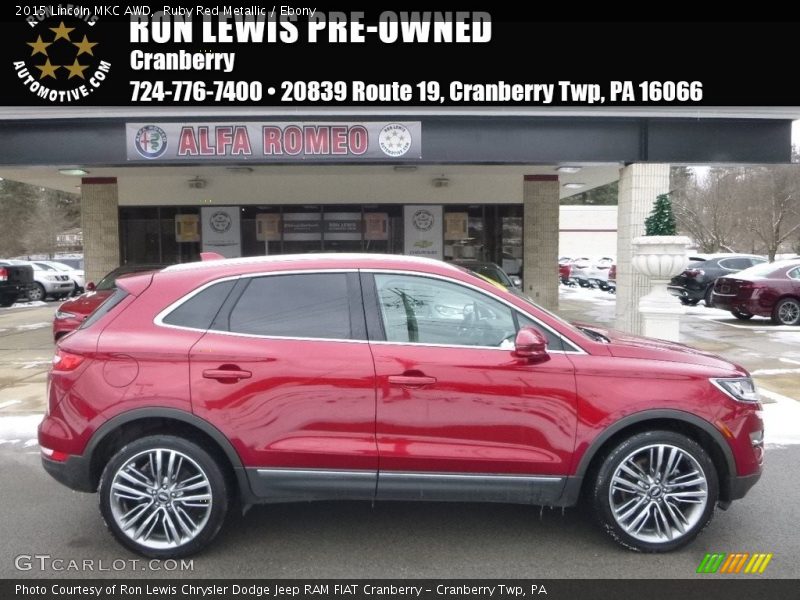 Ruby Red Metallic / Ebony 2015 Lincoln MKC AWD