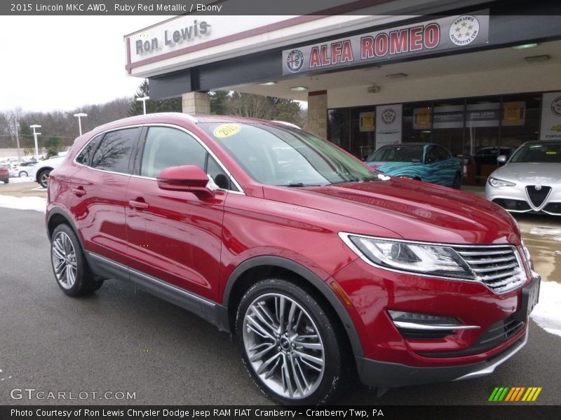 Ruby Red Metallic / Ebony 2015 Lincoln MKC AWD