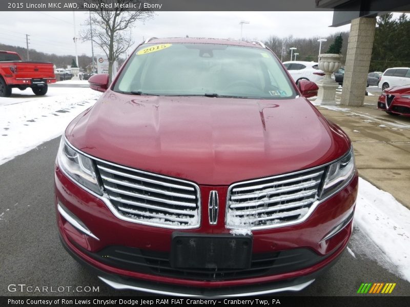 Ruby Red Metallic / Ebony 2015 Lincoln MKC AWD