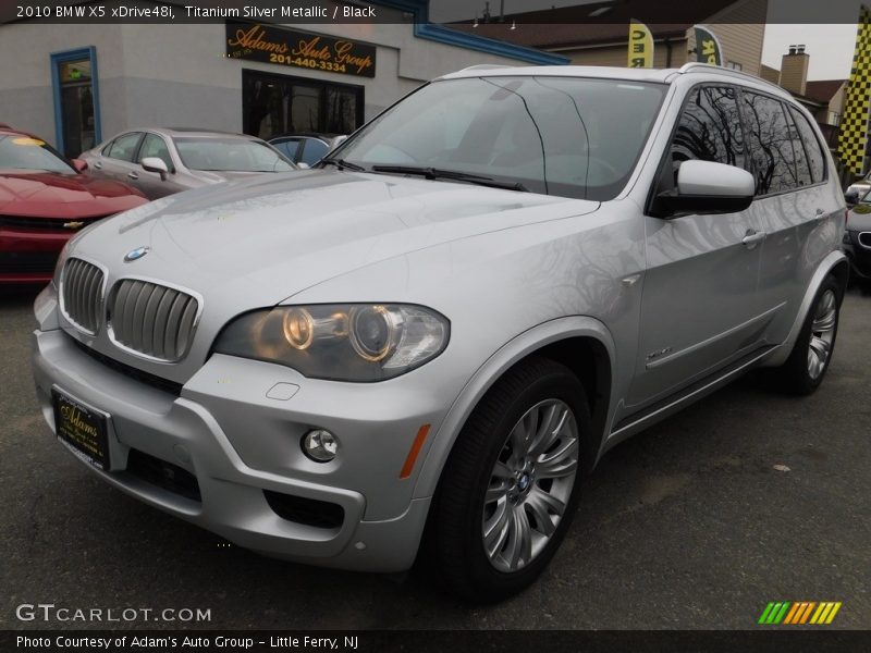 Titanium Silver Metallic / Black 2010 BMW X5 xDrive48i