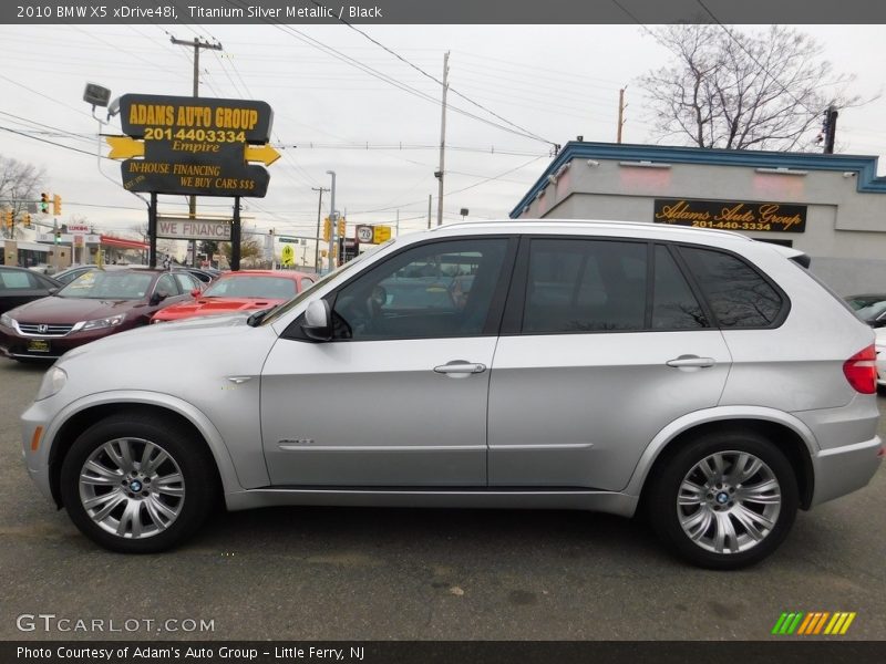 Titanium Silver Metallic / Black 2010 BMW X5 xDrive48i