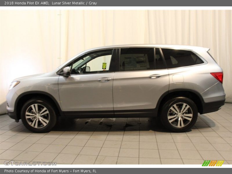 Lunar Silver Metallic / Gray 2018 Honda Pilot EX AWD