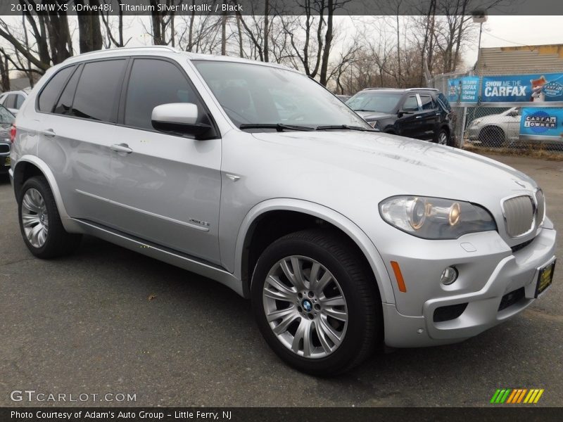 Titanium Silver Metallic / Black 2010 BMW X5 xDrive48i